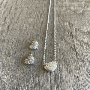 Pandora Heart Necklace and Earrings